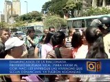 Damnificados también protestaron en Plaza Venezuela: 