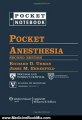 Medicine Book Review: Pocket Anesthesia (Pocket Notebook) by Richard Urman, Jesse M. Ehrenfeld