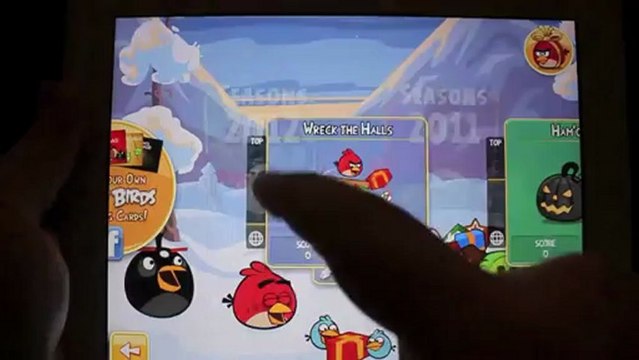 Angry Birds Seasons Wreck the Halls Level 1-9 3-Star Walkthrough iPhone/iPod/iPad/Droid 81630