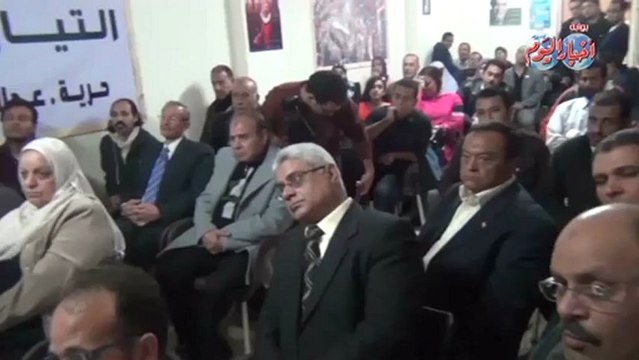 حمدين صباحى يفتتح مقر التيار الشعبى بأكتوبر