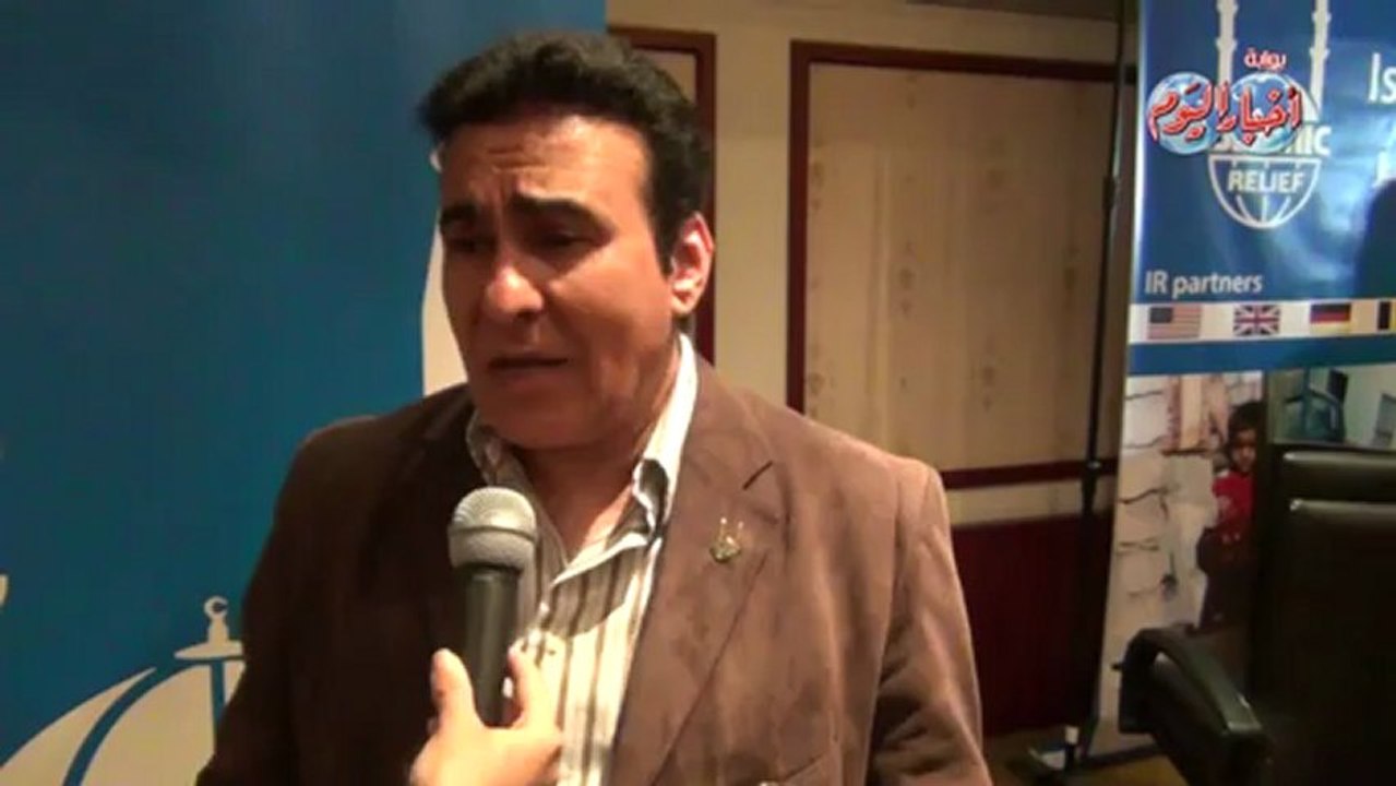 الفنان طارق الدسوقى سفيرا للإغاثة الاسلامية