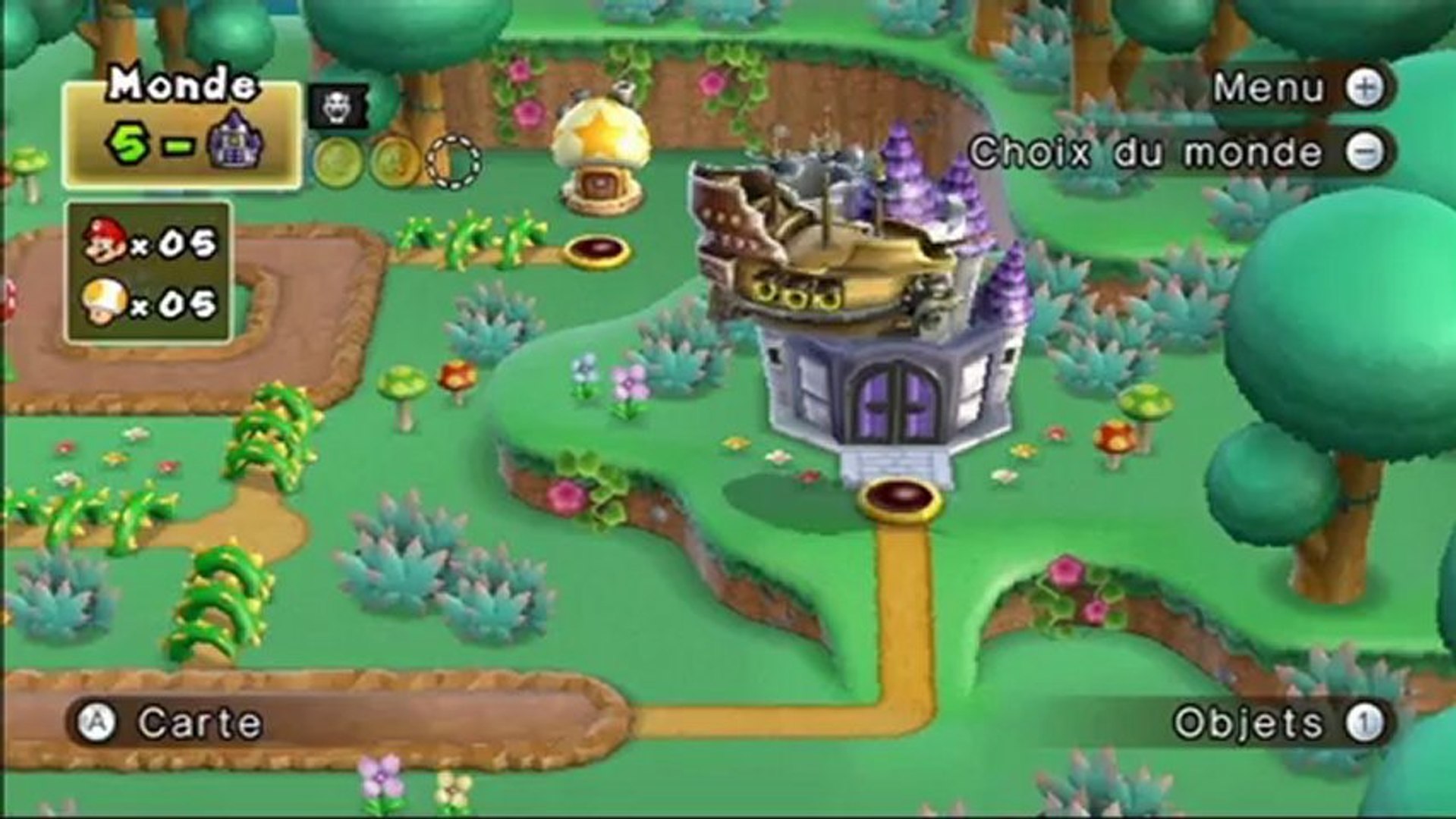 New Super Mario Bros. Wii - Monde 5 : Niveau 5-Château - Vidéo Dailymotion