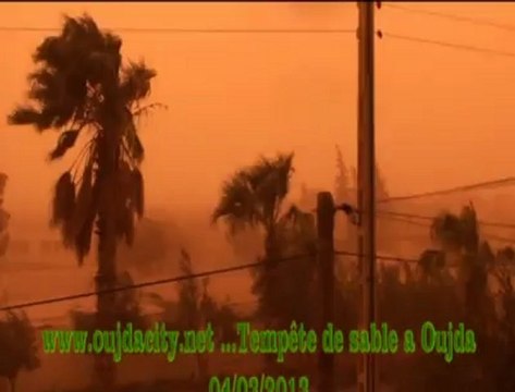 tempête de sable a Oujda maroc / la région de l'oriental