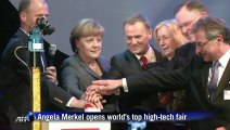 Angela Merkel opens world's top tech fair