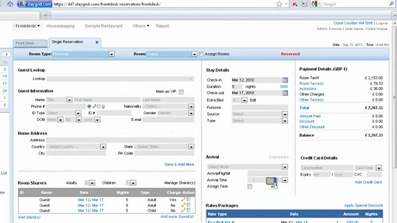 Hotelogix Tutorial - Rates _ Packages Part 1