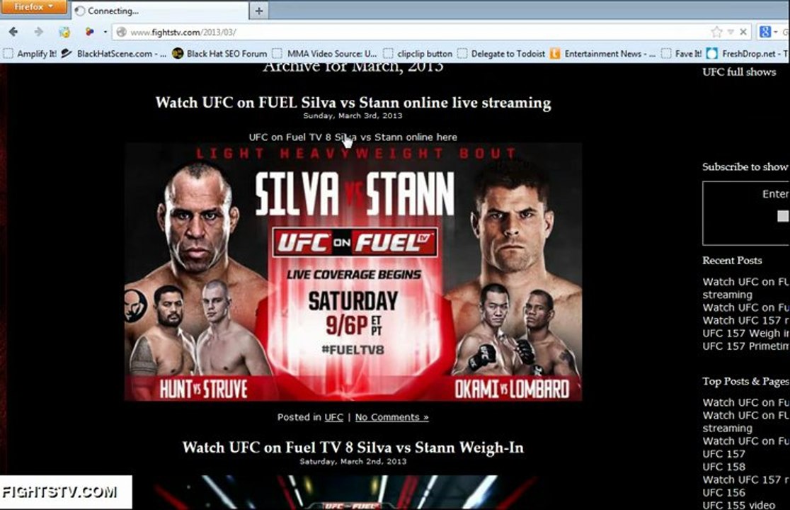 Watch Stann vs Silva Fight