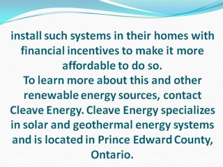 Geothermal Energy Popular in Ontario