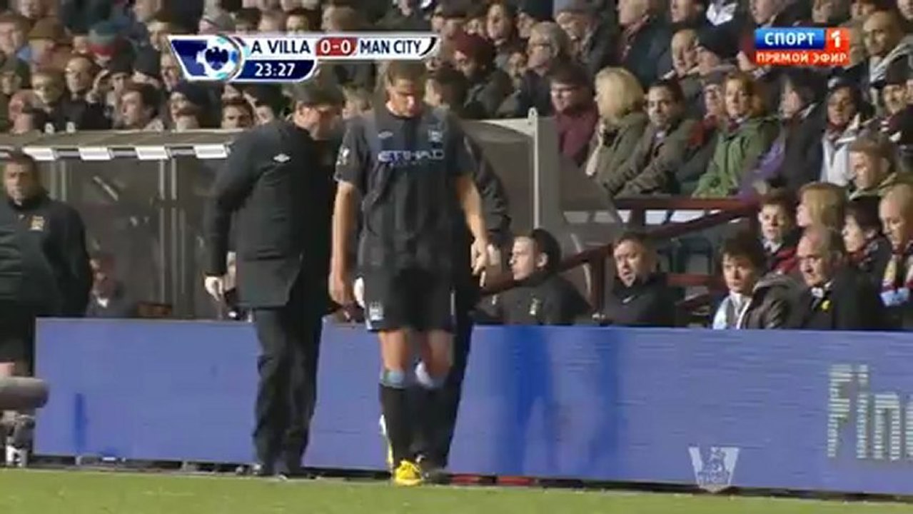 Чемпионат Англии 2012-13 / 28-й тур / Астон Вилла - Манчестер Сити / 1 тайм