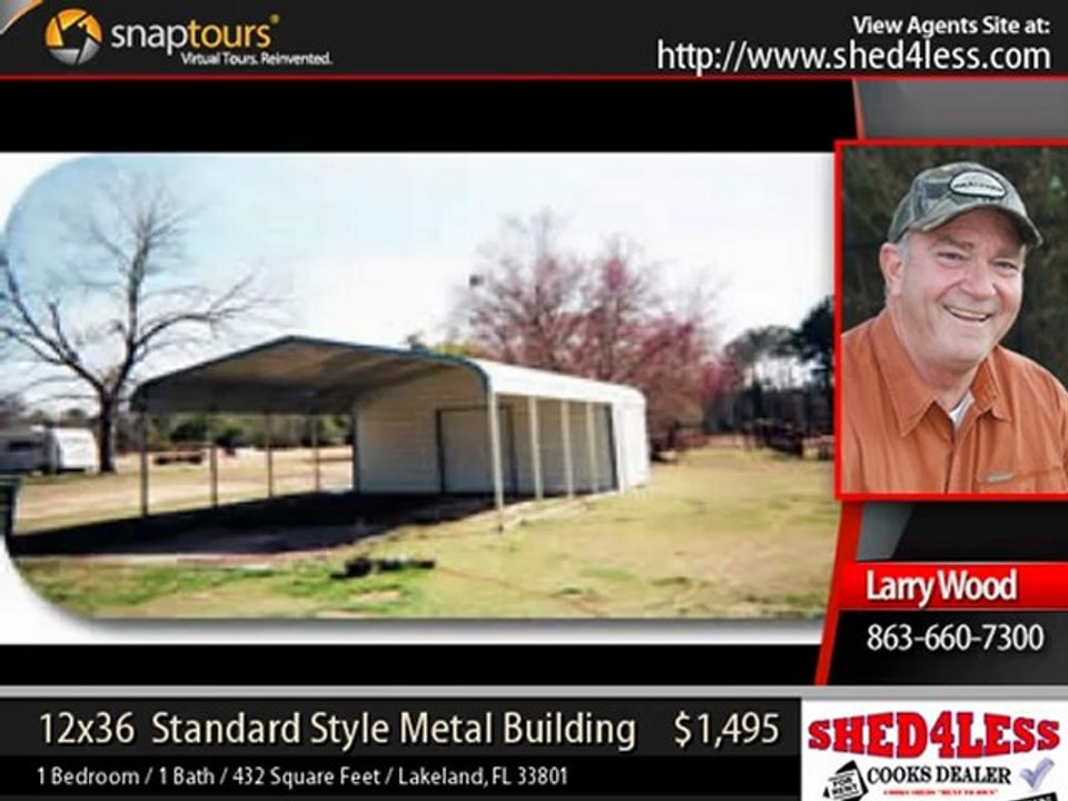 metal buildings - 12x36 Standard Style Metal Buildings