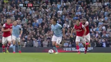 David Silva vs Arsenal (H) 2012-2013 EPL HD