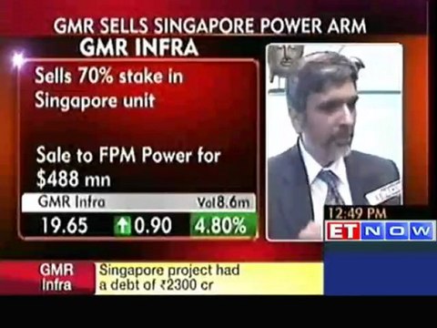 GMR sells 70 % stake in Singapore arm for Rs 2905 crore
