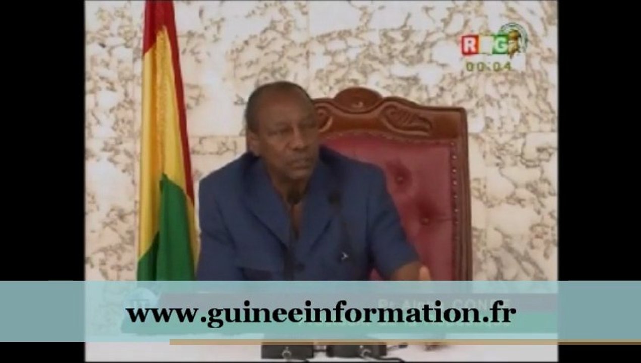 JT RTG DU 05.03.2013 Alpha Condé rencontre les commerçants. Le cadre de concertation et de dialogue relatif à la situation politique en général et au processus électoral en particulier a été mis en place