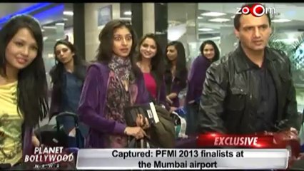 Pond's Femina Miss India 2013 finalists at the Mumbai airport