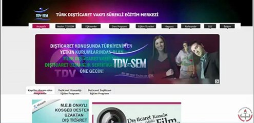 Türk Dışticaret Vakfı Sürekli Eğitim Merkezi www.tdvsem.com