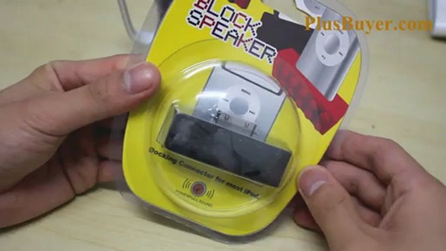 Building Brick Style Mini Speakers for iPod - Black