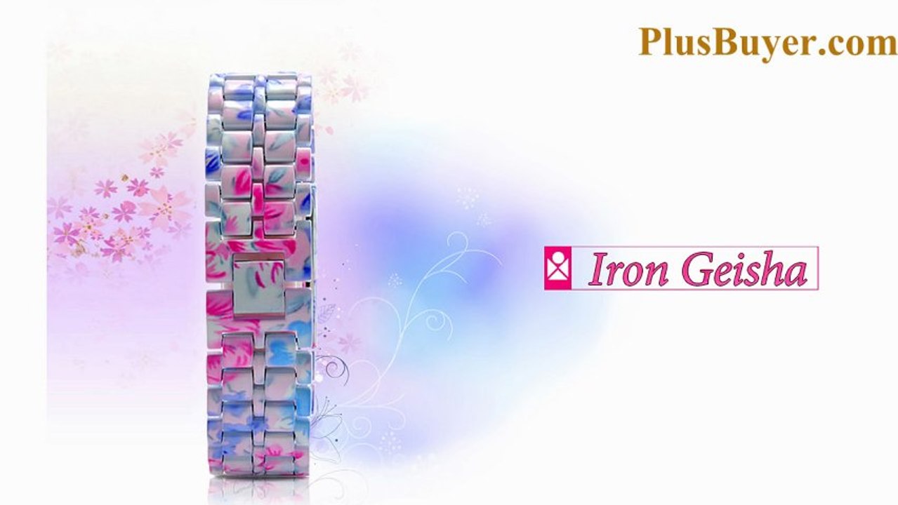 Iron Geisha Crimson Red LED Watch