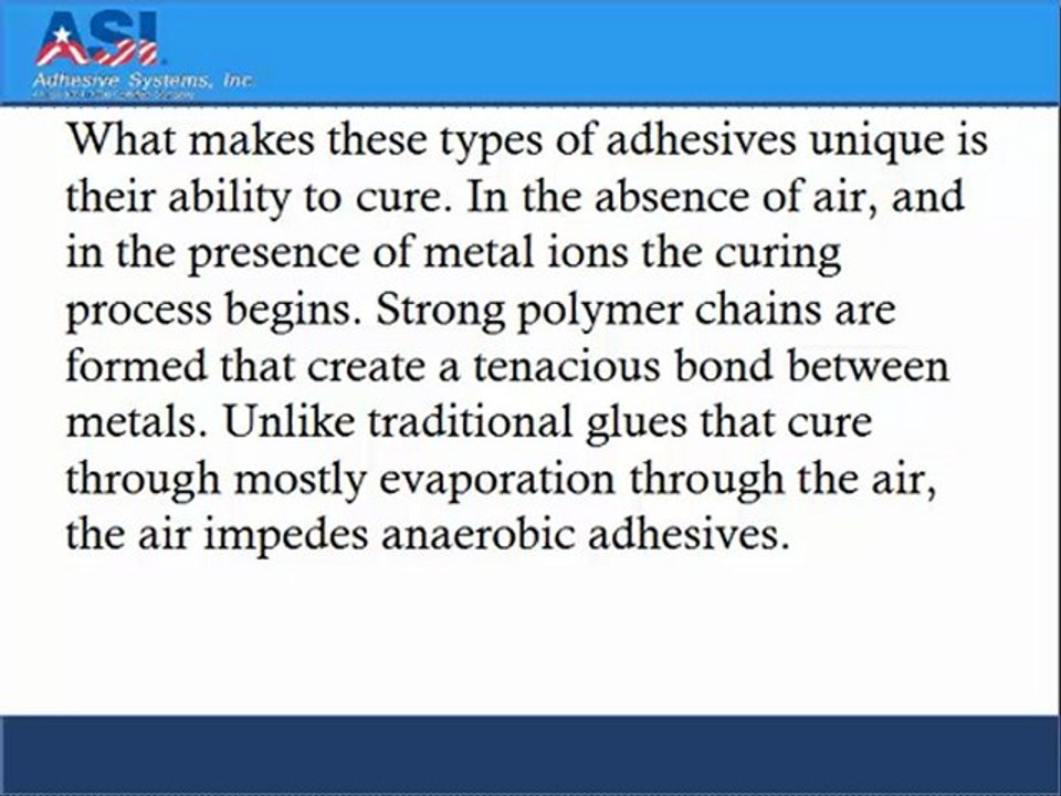 The Anaerobic Adhesive Curing Mechanism