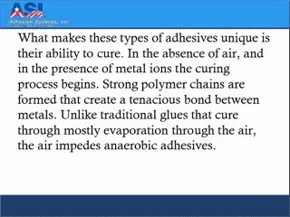 The Anaerobic Adhesive Curing Mechanism