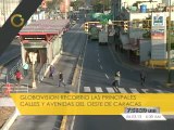 Caracas despertó con calles y aceras poco transitadas