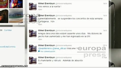 Mikel Erentxun, intervenido por una cardiopatía leve