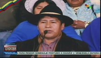 Trabajadores bolivianos expresan solidaridad con Venezuela