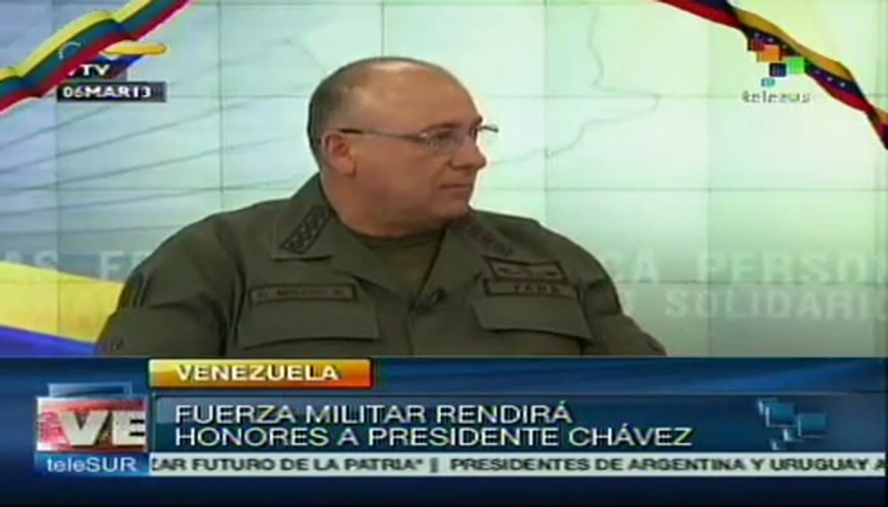 Fuerza militar rendirá honores a Presidente Hugo Chávez