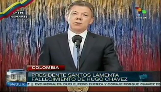 Presidente Santos lamenta muerte de Hugo Chávez