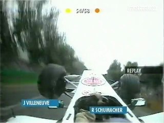 Crash Villeneuve-R.Schumacher Grand Prix d'Australie 2001