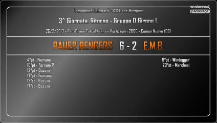 3^ giornata, ritorno - 2012/2013 - Pauer Rengers vs E.M.B.