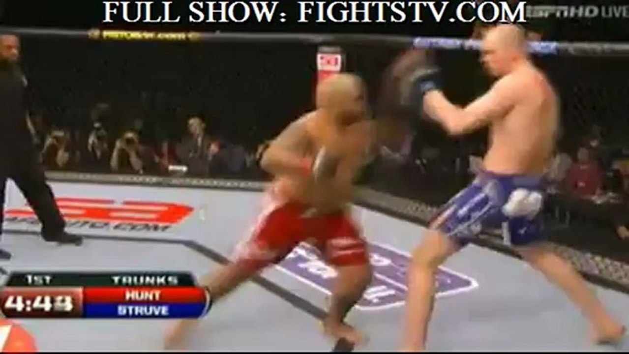 Mark Hunt vs Stefan Struve fight video FUEL 81508