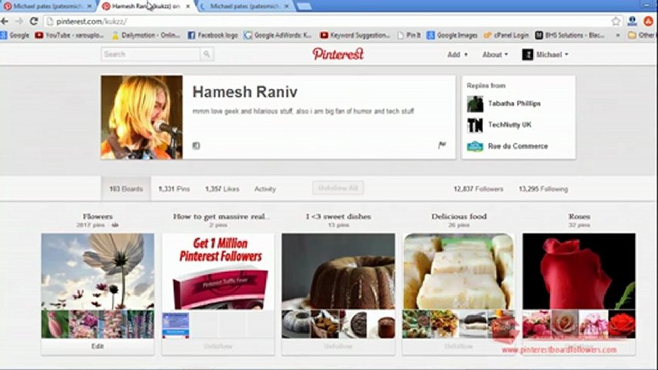 Buy some highly active pinterest boards