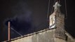 Black smoke from chapel chimney: No pope yet