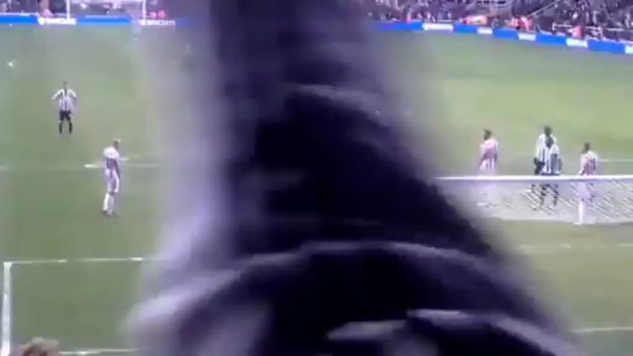 AMAZING Yohan Cabaye Free Kick vs Stoke - Steven Taylor being a nuisance.