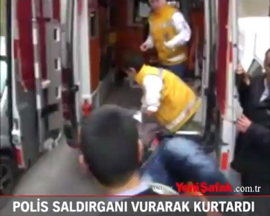 Polis, saldırganı vurarak rehineyi kurtardı