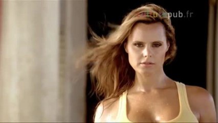 Hot cleavage makes biker sweat