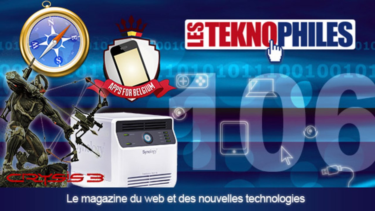 Teknophiles 106: Test Crysis, présentation DS413J de Synology, WebKit, bilan Apps4Belgium,...