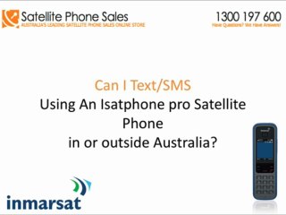 Can I Sms Using My Isatphone Pro Worldwide