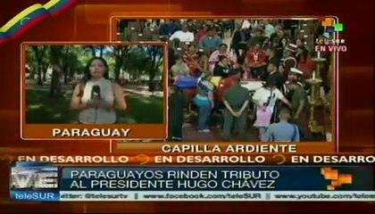 Paraguayos rinden tributo a Chávez