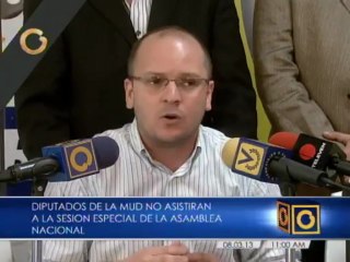 Parlamentarios de la MUD no participarán en sesión extraordinaria para juramentar a Nicolás Maduro
