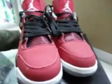 air jordan 4 retro red bLack men shoes