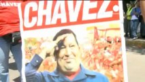 Las colas para visitar la capilla ardiente de Chávez...