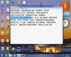 driver yükleme (internetsiz)