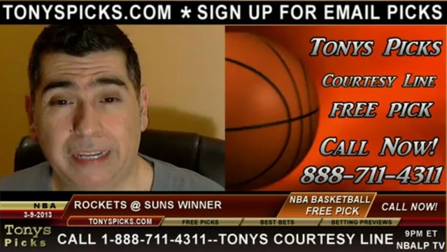 Phoenix Suns versus Houston Rockets Pick Prediction NBA Pro Basketball Odds Preview 3-9-2013