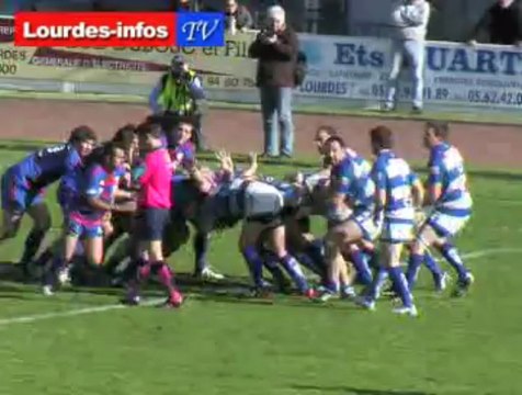 Rugby Fédérale 1 Poule 4 LOURDES OLORON samedi 3 mars 2013 rugby montagne cuir beguere antoine