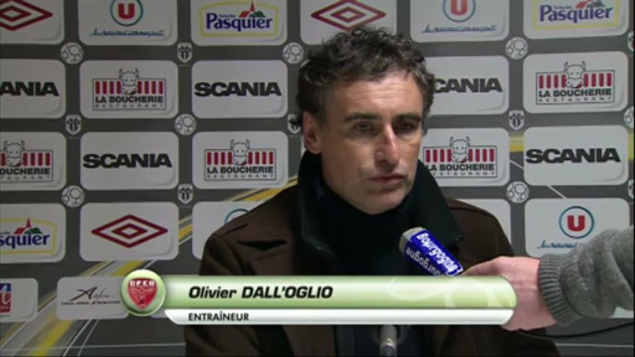Conférence de presse Angers SCO - Dijon FCO : Stéphane MOULIN (SCO) - Olivier DALL'OGLIO (DFCO) - saison 2012/2013