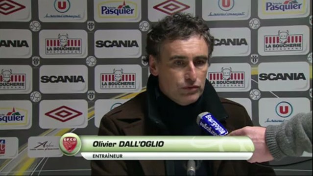 Conférence de presse Angers SCO - Dijon FCO : Stéphane MOULIN (SCO) - Olivier DALL'OGLIO (DFCO) - saison 2012/2013