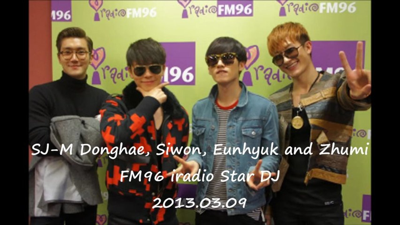 SJM Donghae, Siwon, Eunhyuk and Zhoumi on iradio FM96 Star DJ 130309