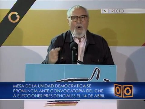 MUD ofrece a Henrique Capriles Radonski candidatura para elecciones presidenciales del 14-A