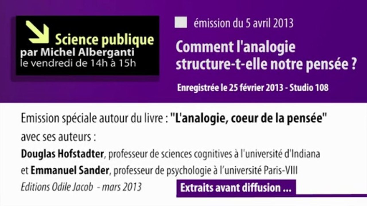 L'analogie - Science Publique du 5 avril 2013 - Extraits
