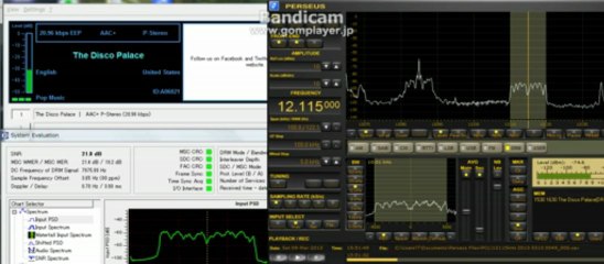 12115 kHz The Disco Palace DRM Mar. 9, 2013 - 1551 UTC